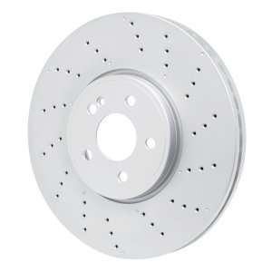 Mercedes-Benz CLA45 AMG Brake Rotor (1) - Front - R1 Concepts - Drilled Carbon Alloy GeoMET - `20-`25
